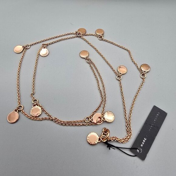 Marc Jacobs Rose Gold Disc Necklace - Picture 2 of 5